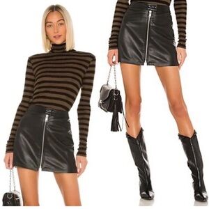 All Saints Leather Skirt